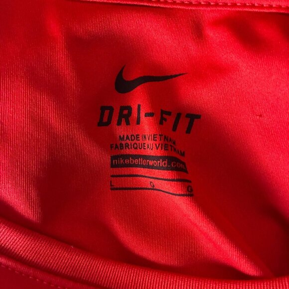 Nike Women’s L Ohio State Buckeyes T Shirt Red Short Sleeve Athletic Tee - Picture 5 of 6